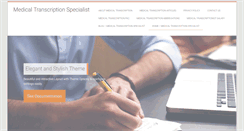 Desktop Screenshot of medicaltranscriptionspecialist.com