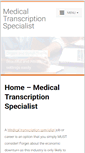 Mobile Screenshot of medicaltranscriptionspecialist.com